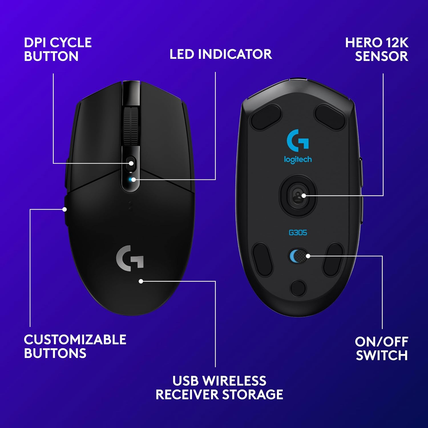 Logitech G305 Lightspeed Wireless - Imagen 10