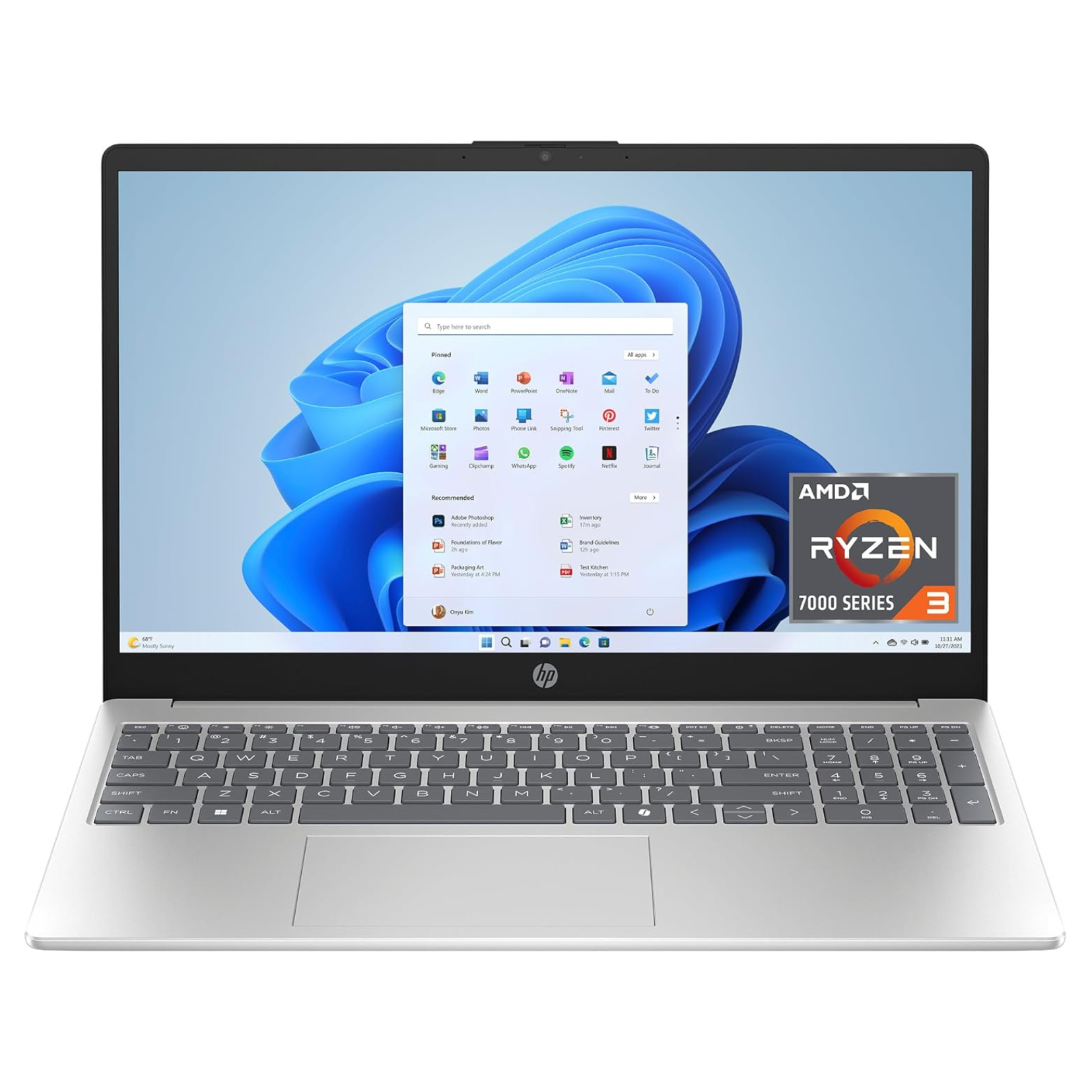 HP 15 Ryzen3 8GB Azul