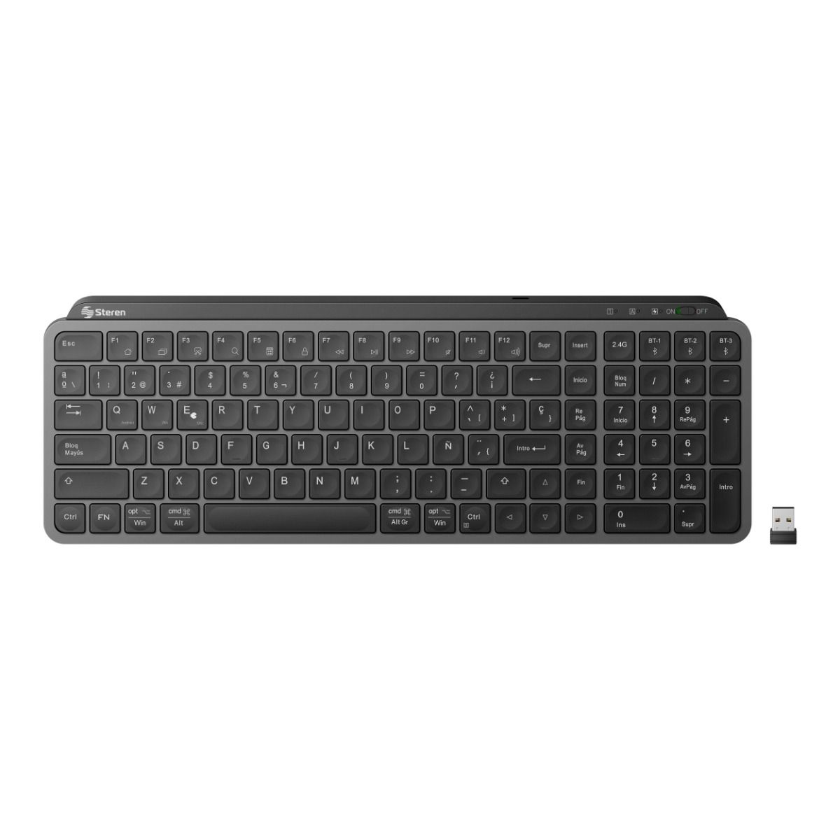 Teclado Inalambrico 4N1 Recargable